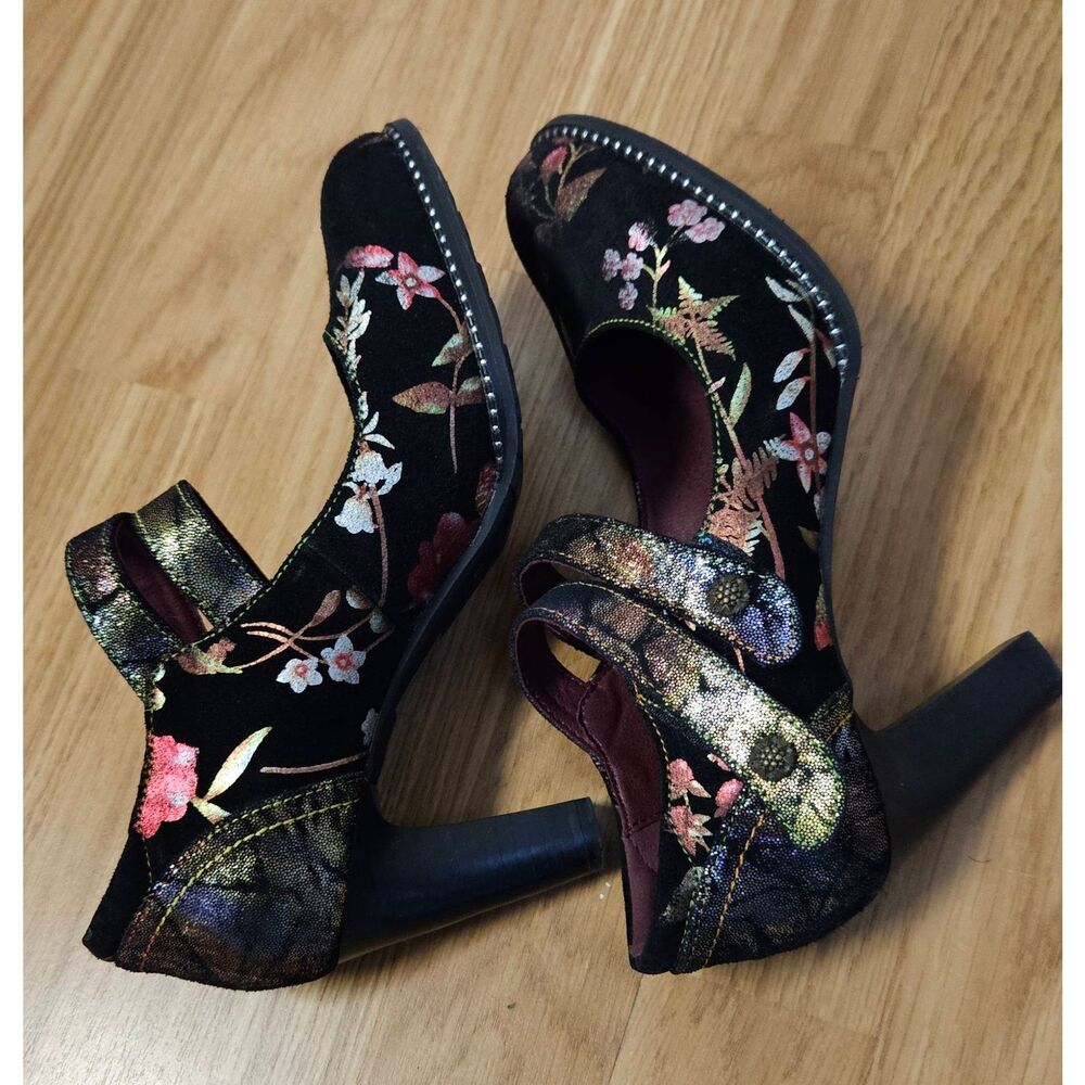 L'Artiste Snovy Stack Heel Pumps 8 New - Picture 3 of 9